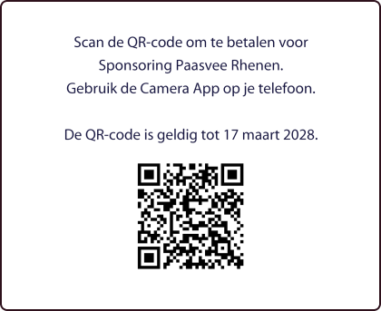 QR code om Paasvee Rhenen te sponsoren
